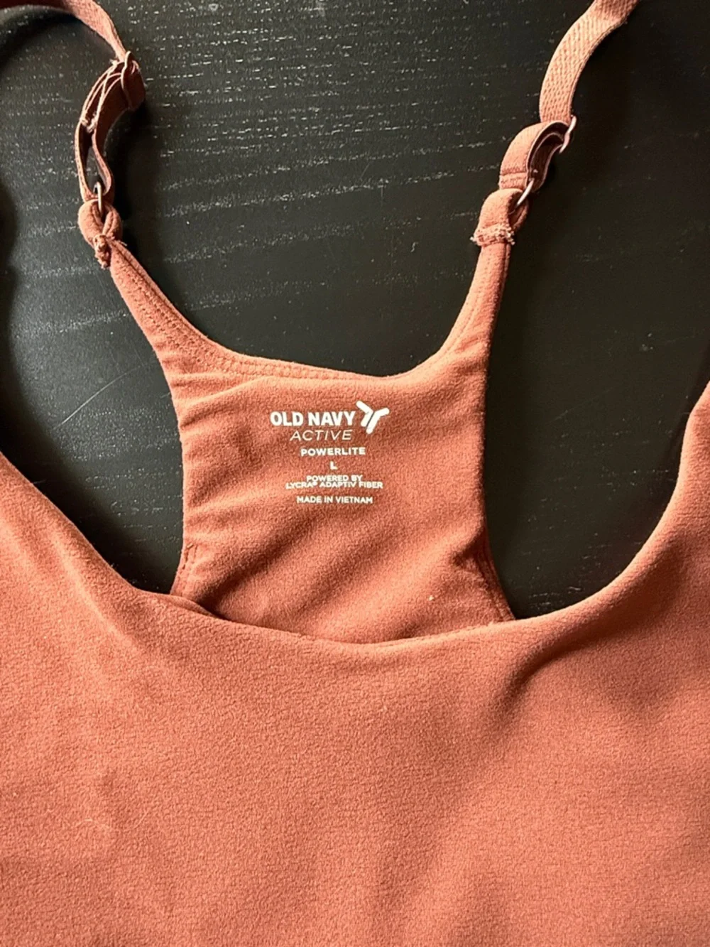 Old Navy Rust-Colored Camisole Tank with Built in Bra - Picture 2 of 4